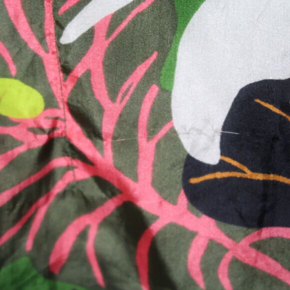 Elena Miro Womens Kaftan One Size Green Floral Print Silk Boho Vacation Feminine - Picture 7 of 9